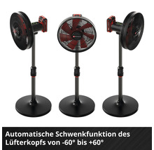 Trois ventilateurs sur pied Einhell à batterie avec tête pivotante