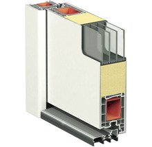 ARON HaustürBasic 3131 Aluminium-Kunststoff-Verbund RAL 7016 anthrazitgrau 1000x2000 mm beidseitig flügelüberdeckend DIN Links inkl.Stoßgriffset,Innendrücker in Edelstahl,Profilzylinder mit 3 Schlüsseln