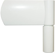 ARON HaustürARON 3171 Aluminium-Kunststoff-Verbund RAL 9016 verkehrsweiß 1000x2100 mm beidseitig flügelüberdeckend DIN Links inkl.Stoßgriffset,Innendrücker in Schwarz,Profilzylinder mit 3 Schlüsseln