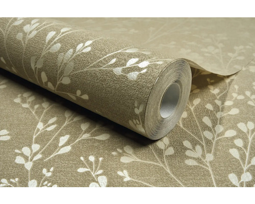 Rouleau de papier peint à motif de feuilles