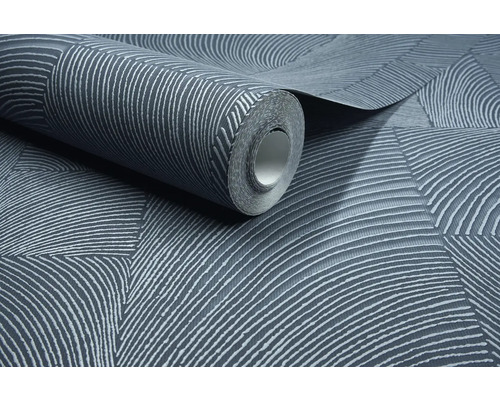 Rouleau de papier peint avec motif graphique de lignes courbes