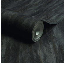 Rolle dunkler Vinyltapete mit Steinoptik