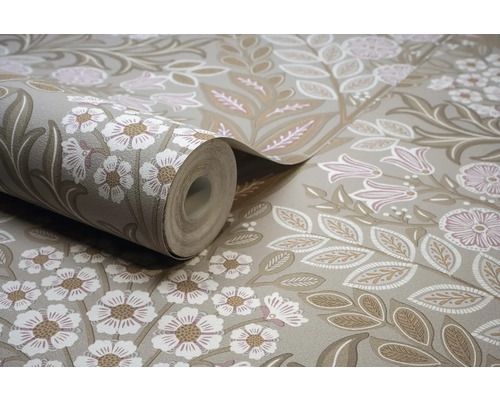 Tapetenrolle mit Blumenmuster
