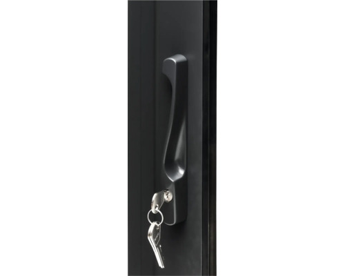 Poignée de porte avec clé dans la serrure