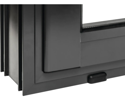 Vue détaillée d''une fenêtre grise