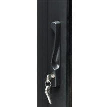 Poignée de porte avec clé dans la serrure
