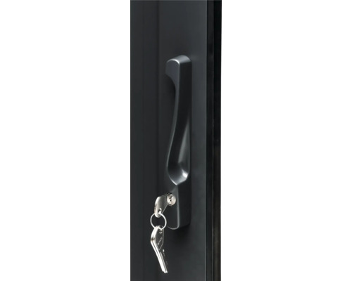 Poignée de porte avec clé dans la serrure