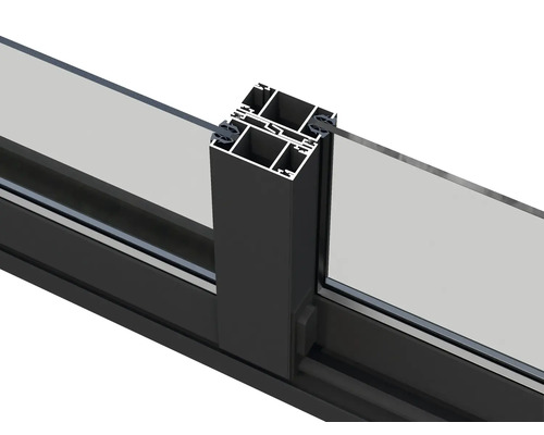 Vue détaillée d''un cadre de fenêtre en aluminium avec verre