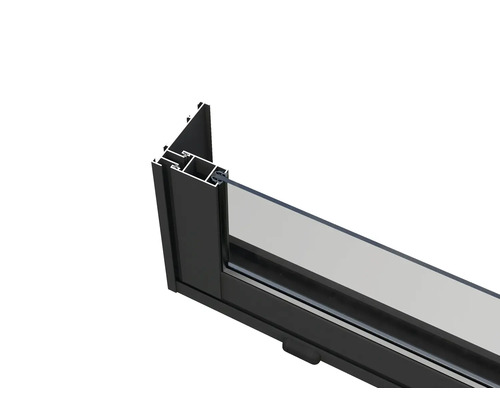 Vue détaillée d''un cadre de fenêtre en aluminium