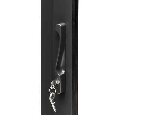 Détail d''une armoire avec poignée et clé