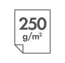Symbol für Papiergewicht 250 Gramm pro Quadratmeter