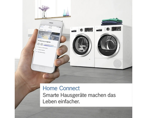 Waschmaschine und Trockner mit Smartphone-Steuerung