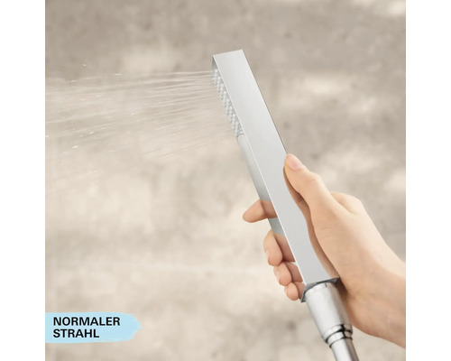 Handbrause im Gebrauch mit normalem Strahl