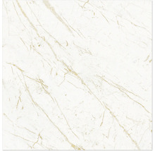 Weisse Fliese mit Marmoroptik und goldfarbenen Adern