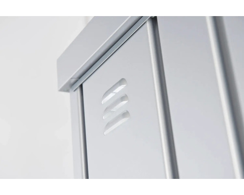 Detailansicht eines Metallspindes mit Belüftungsschlitzen