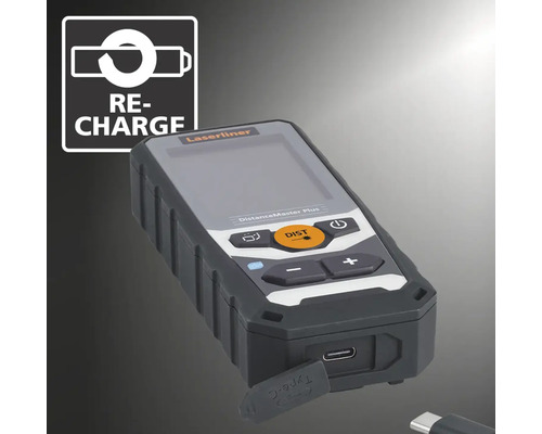 Télémètre laser Laserliner DistanceMaster Plus avec symbole de fonction de charge