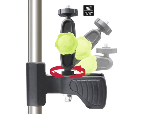 Support avec filetage d''un quart de pouce et fonction pivotante