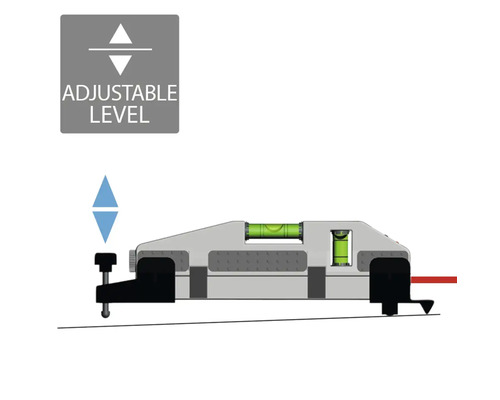 Wasserwaage mit verstellbarer Libelle zur Ausrichtung