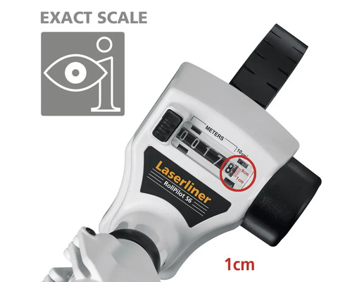 Gros plan du odomètre à roue Laserliner Rollpilot S6