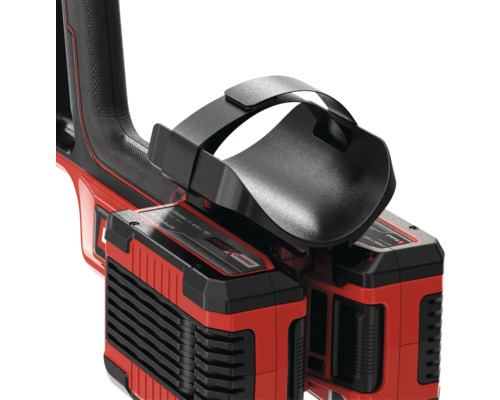 Deux batteries rouges et noires pour outils électriques