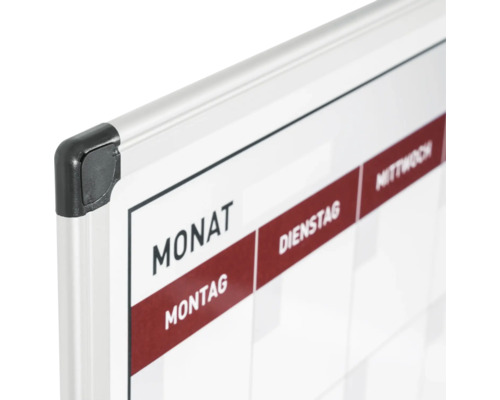 Detailansicht eines Wochenplaners mit Tagesbeschriftungen