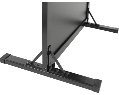 Detailansicht des Standfußes einer Werbetafel