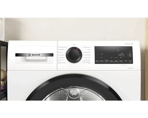 Sèche-linge lave-linge Bosch Série 6 avec sélecteur de programme et affichage numérique