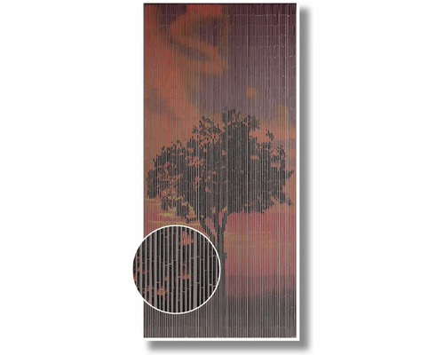 Rideau en bambou avec motif d''arbre pour la porte