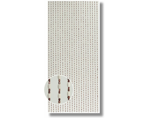 Rideau de perles en bois avec des perles marron et beige