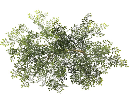 Vue de dessus d''un arbre artificiel avec des feuilles vertes.