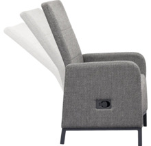 Verstellbarer Sessel mit Stoffbezug und Armlehnen