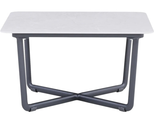 Table d'appoint carrée avec structure en métal