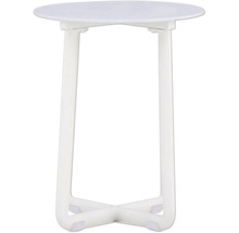 Table haute blanche avec plateau de table rond