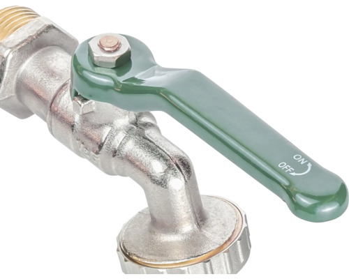 Wasserhahn mit Hebelgriff und Drehrichtungssymbol