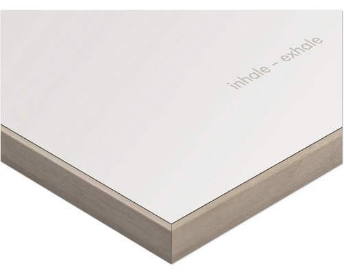 Panneau décoratif avec cadre en bois et imprimé respirer.