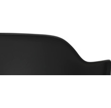 Detailansicht eines schwarzen Stuhls