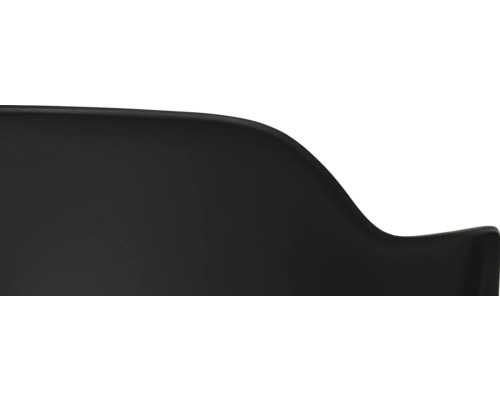 Detailansicht eines schwarzen Stuhls