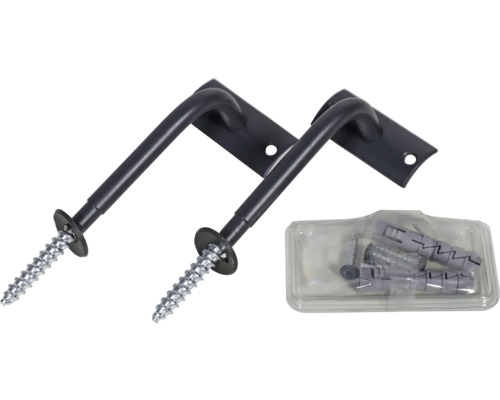 Deux supports avec vis et chevilles