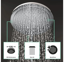 Duschkopf mit XXL Performance, Rain Air Funktion und Quick Clean Funktion