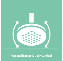 Symbol für einstellbaren Duschwinkel