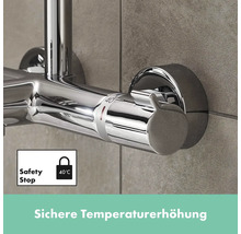 Duscharmatur mit Sicherheitssperre bei 40 Grad
