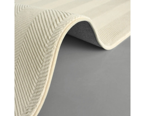 Detailansicht eines Teppichs mit Streifenmuster