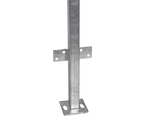 Poteau métallique avec plaque de montage