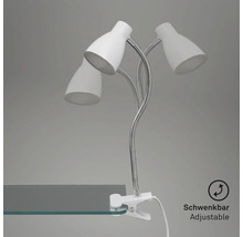 Lampe à pince blanche avec bras flexible pour un alignement flexible