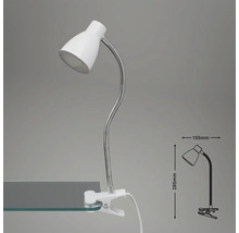 Lampe de bureau avec pince et bras flexible