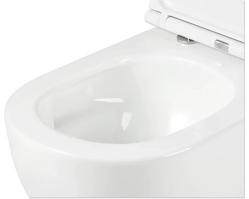 Gros plan de toilettes blanches avec couvercle