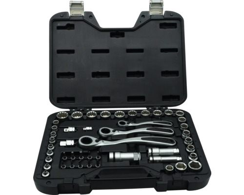 Mallette à outils avec cliquets, douilles et rallonges