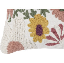 Coussin décoratif à motifs floraux