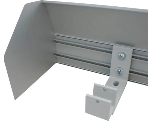 Protection visuelle pour un rail profilé avec support