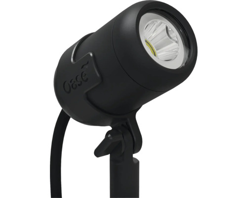 Logo Oase. Projecteur de jardin LED noir pour éclairage de bassin